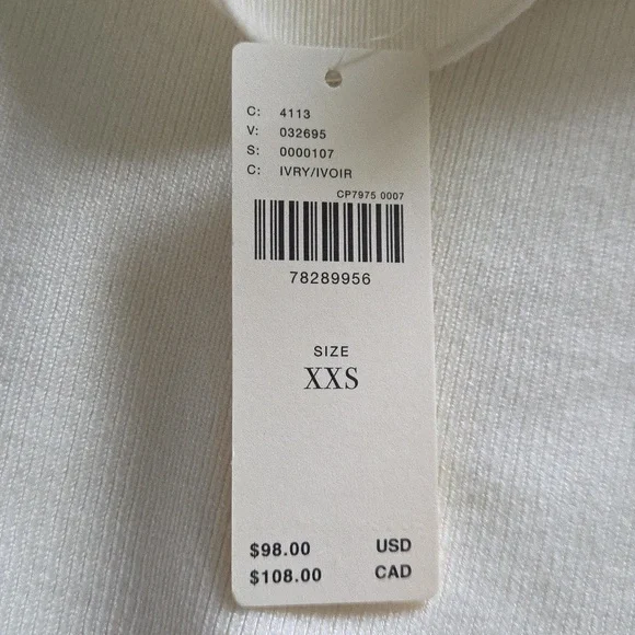 NWT Anthropologie Maeve Bell Sleeve Top // Ivory, XXS - Picture 5 of 5